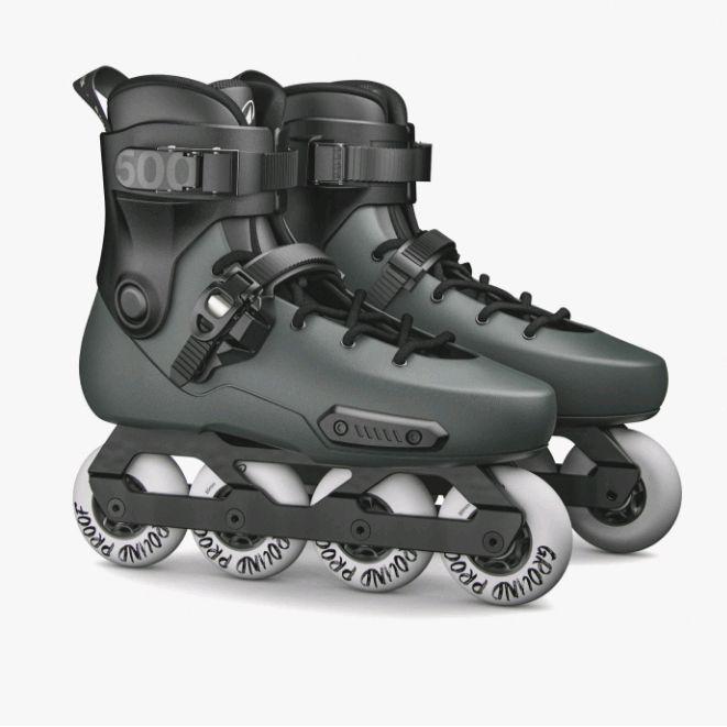 Sepatu Roda Dewasa MF S500 Freeride & Freestyle Inline Skates Btwin dengan Roda 80mm 82A ABEC7 dan P