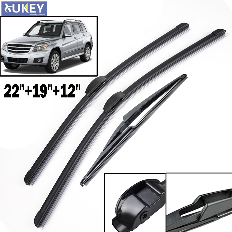 Xukey Front and Rear Wiper Blades For Mercedes GLK X204 2008-2014 2013 2012 2011 2010 2009