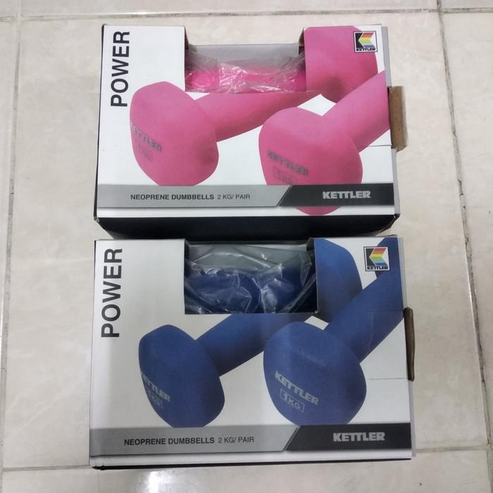 Dumbell/Barbel/Dumbell Kettler/Kettler Dumbell Neoprene(2Kg/Pair)Pink #Gratisongkir
