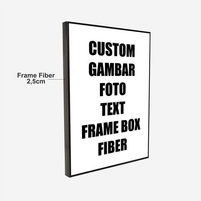 EKSLUSIF Hiasan Dekorasi Pajangan Dinding Frame Blok Fiber Custom Gambar Foto