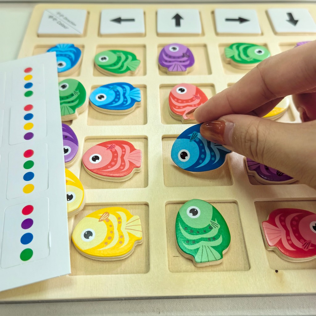 Wooden Montessori Toys Children's Logical Thinking Training Direction Color Cognition Educational