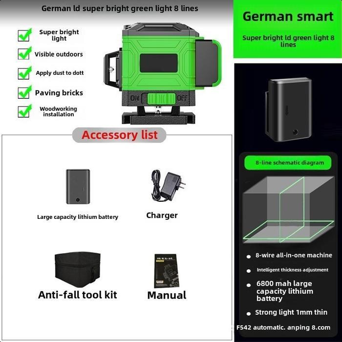 Promo Laser Level Bangunan Waterpass Laser Multifungsi Meteran Laser Level Hilda 4D