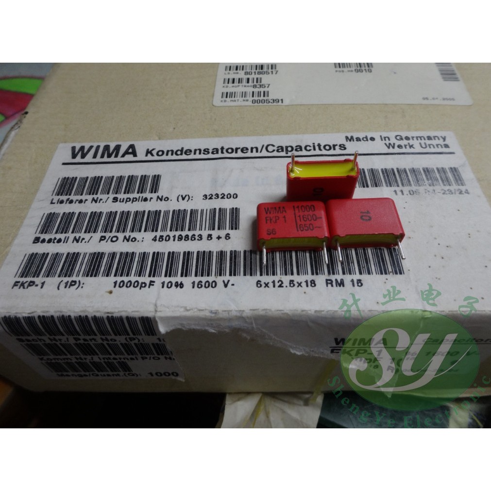 20PCS/50PCS WIMA FKP1 0.001uF/1600V 1.0nf 1000pf 1n0 102 new 15mm film capacitor