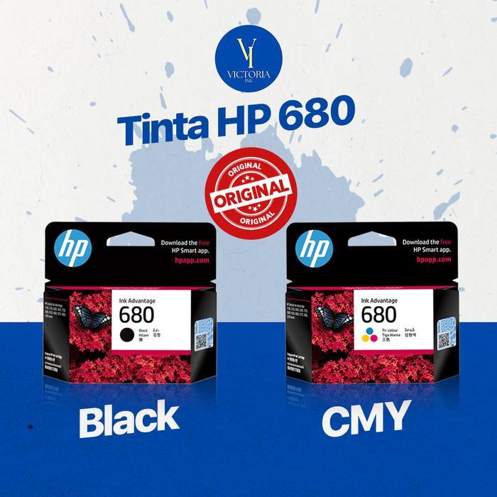Cartridge HP 680 Black Hitam HP 680 Colour HP 680 Tri Color Tinta Cartridge HP 680 Original Untuk