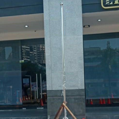 tiang bendera stainless steel outdoor/rumah,kantor dll