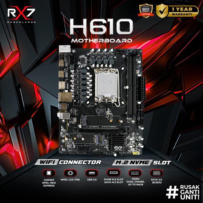 Motherboard RX7 H610 Socket LGA 1700 DDR4 Mainboard H610 INTEL 1700