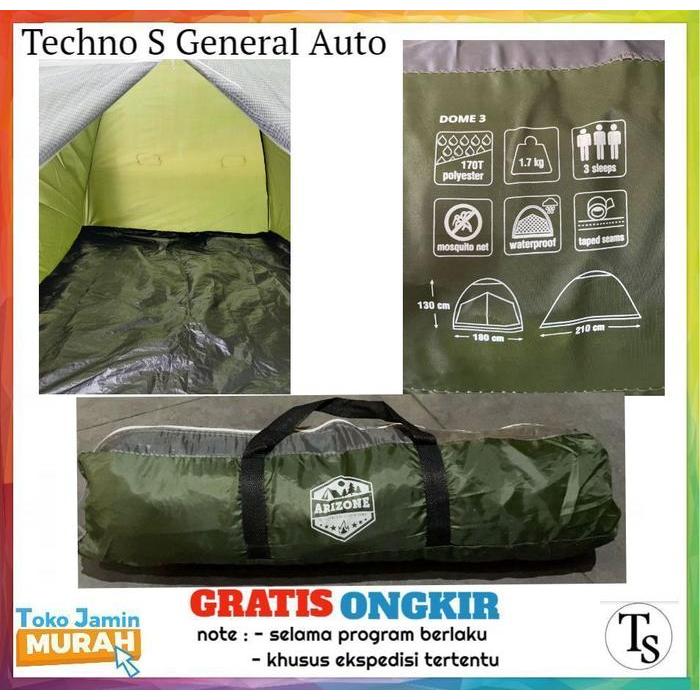 Dome Tenda Camping Lipat Dewasa Waterproof Tenda Kemah Outdoor Arizone