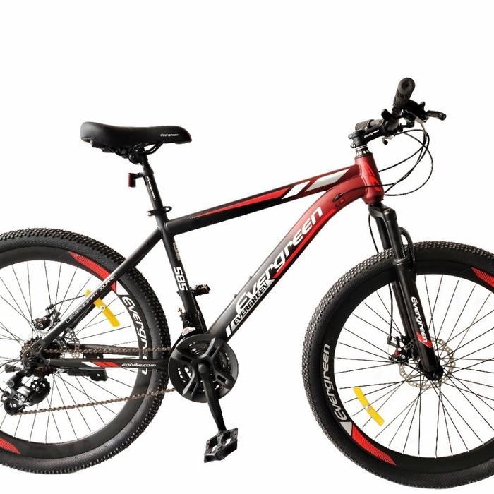 Sepeda gunung mtb 27.5 inc dewasa dan anak remaja evergreen velg alloy rem cakram 21 speed SNI NEW t
