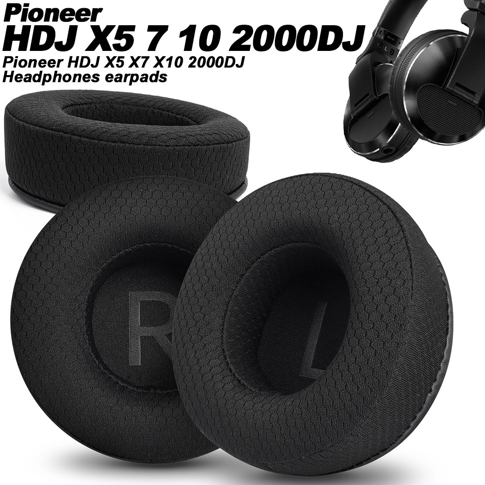 Earphone pads For Pioneer HDJ X7/X5/X10/2000DJ replacement Earpads Mesh cloth Memory Covers Sponge