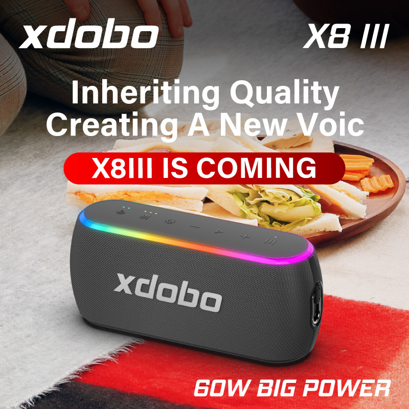 XDOBO X8 III Bluetooth Speaker Wireless Subwoofer 6600mAh 60W Powerful Deep Bass Power Bank Outdoor