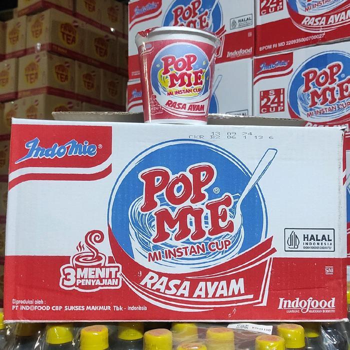 Pop Mie Rasa Ayam 1 Dus Isi 24 Pcs Noodles Instan Indomie Kuah Cup Food Promo
