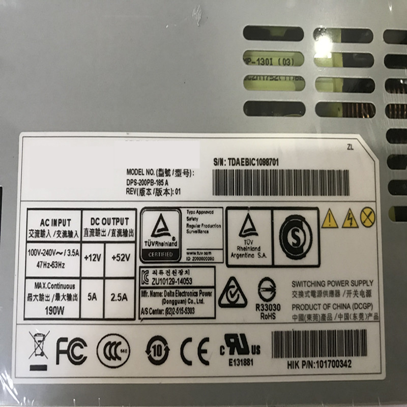 Brand-New Original PSU For Hanker POE 7808N 190W Power Supply DPS-200PB-185 A DPS-200PB-185A