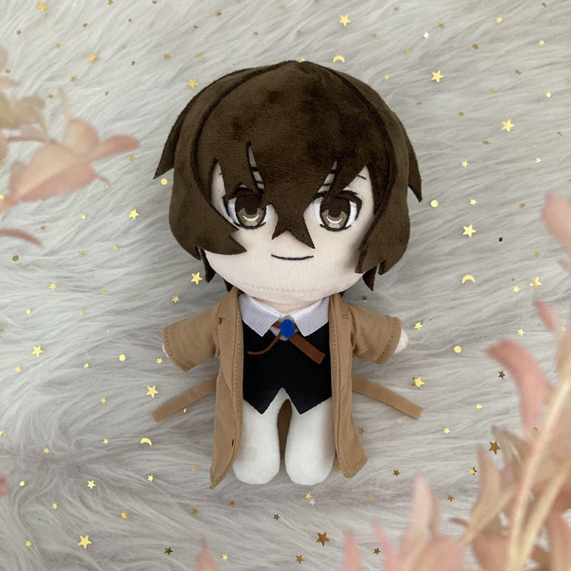 Anime Dazai Osamu Plush Doll Standing Version Bungou Stray Dogs Character Cute Soft Stuffed Pillow