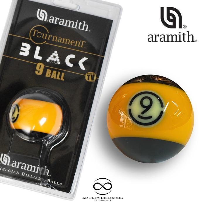 SIAPKIRIM Bola Billiard Aramith / Aramith Tourent Black Number 9 B READY STOCK