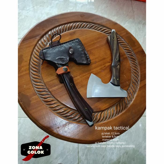 Terbaru Kapak Kampak Tactical Survival Baja Sup9 Tangguh Kuat Super Tajam