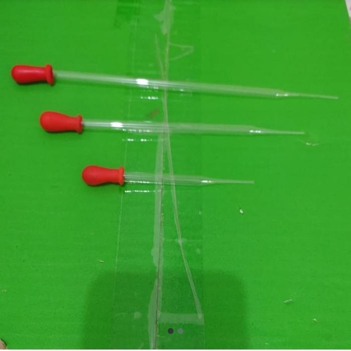 SMart Pipet Tetes Panjang, Dot Merah, Pipet Tetes Kaca, 20 CM Premium