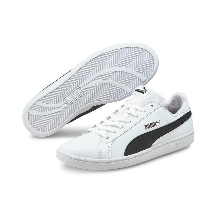TERBARU PUMA Sepatu Smash Leather Sneakers white-black-white