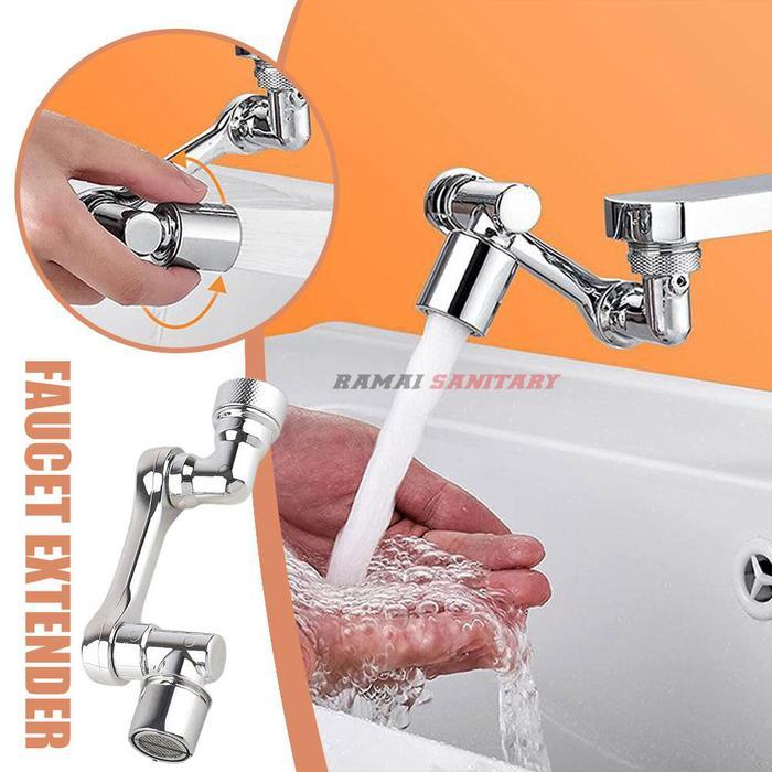 Aerator Keran Wastafel Extender 1080 Derajat Putaran Lengan Robotik *