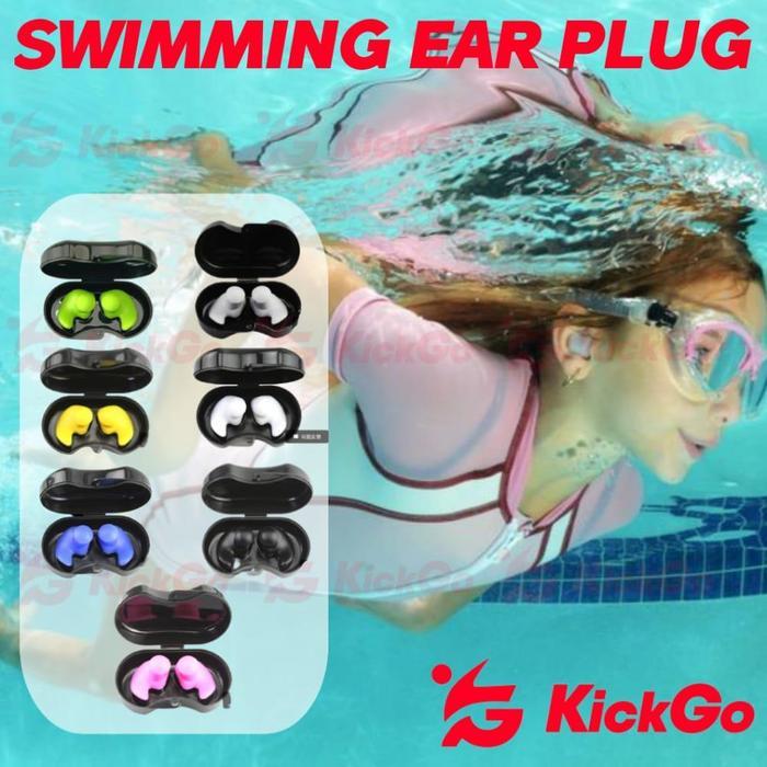 kickgo klip penutup telinga renang dewasa dan anak earplug renang