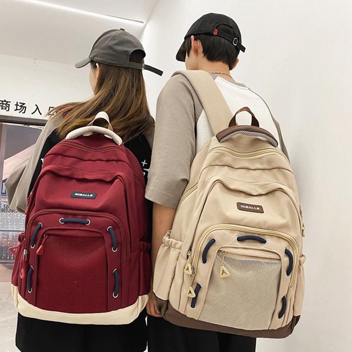 TERUJI Mr. Island kapasitas besar tas ransel pria tahan air tas sekolah wanita kapasitas besar tas