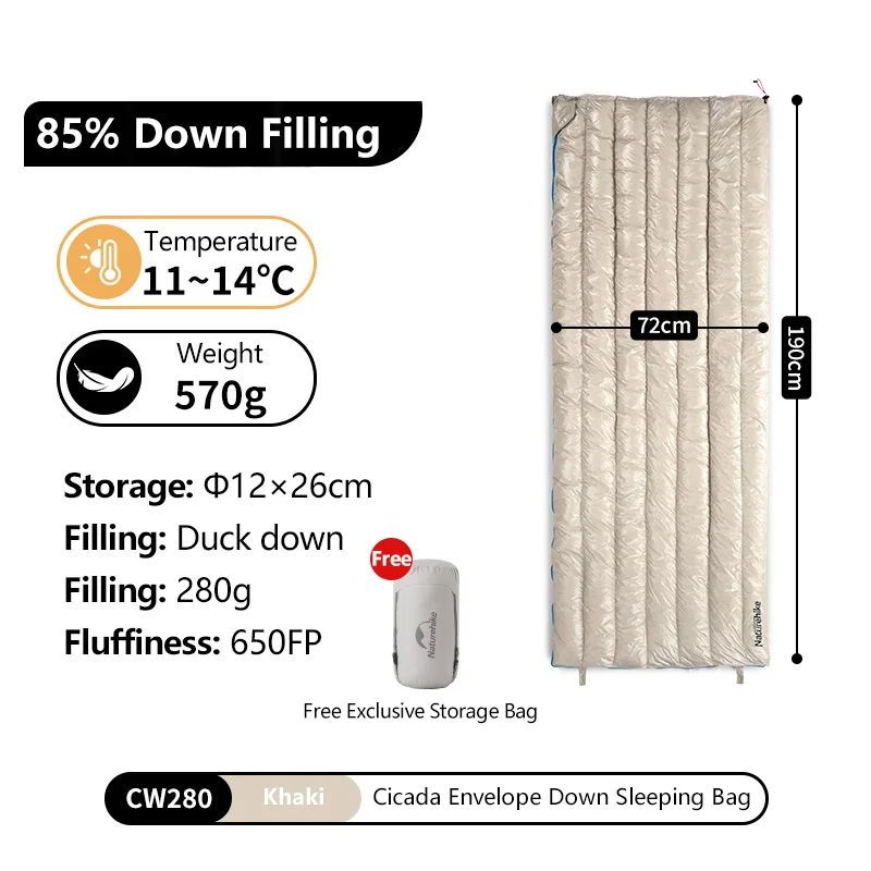 SLEEPING BAG CW280 NATUREHIKE NH17Y010-R [A5s]