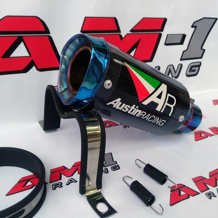 Silencer Austin Racing GP1R Biru Carbon