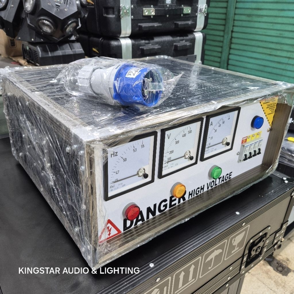 Panel Listrik 1 Phase Max 30 Kva KINGSTAR Genset Tegangan Amphermeter Voltmeter Hz Meter Arus Displa