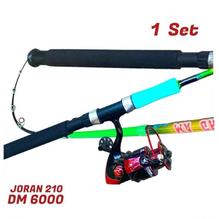 1 Set Paket Combo Joran Alat Pancing Aquapro Max Drag 16Kg 150-210 Cm Lengkap Reel Pancing Spinning