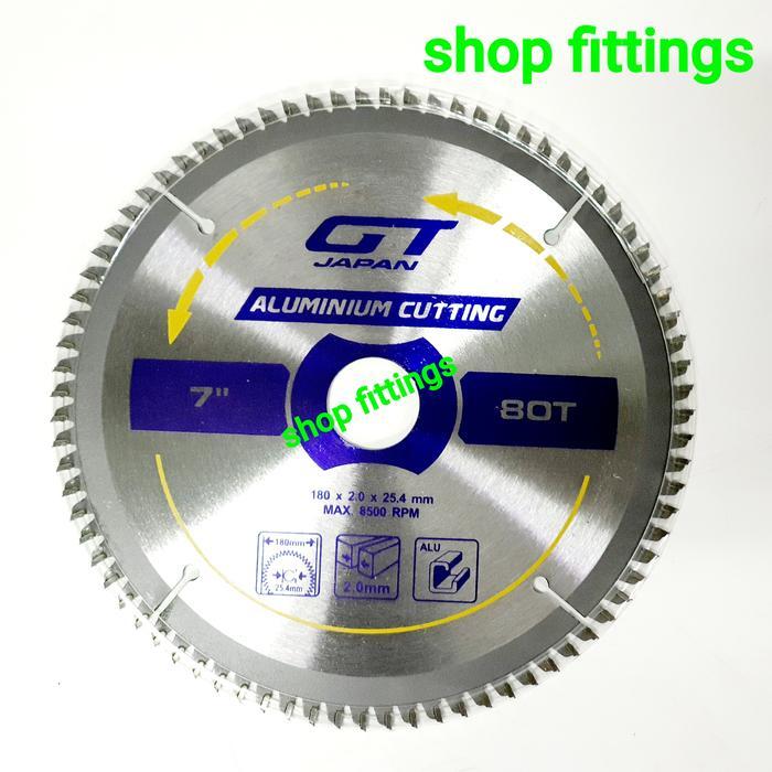 MATA PISAU POTONG ALUMINIUM 7 INCH GERGAJI MITER SAW BLADE 7X 80 TEETH