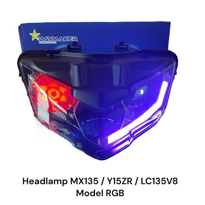 Lampu Depan Mx New 135 V8 2022 Mx King 150 Rgb Daymaker / Headlamp / Refletor Set Mx 135 Mx King 150