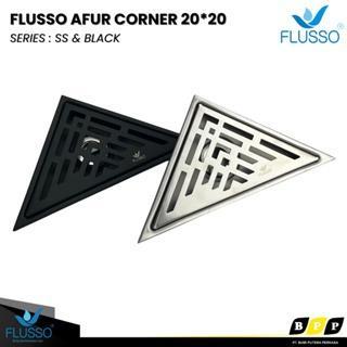 Flusso Afur Lantai Saringan Got Sudut kamar mandi / Afur Corner / floor drain corner Stainless 2507