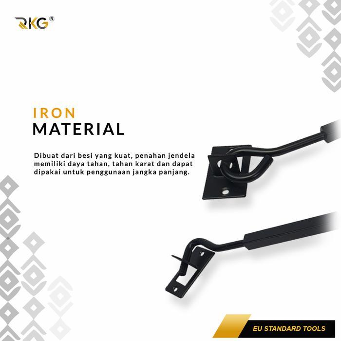 Hak Angin Jendela Window Hook Stainless 8 Inch Hitam