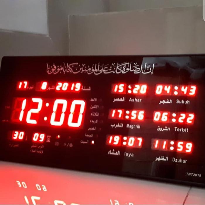 Jam Adzan Digital Jam Jadwal Sholat Otomatis Suara Beep/Adzan Alarm Tbk