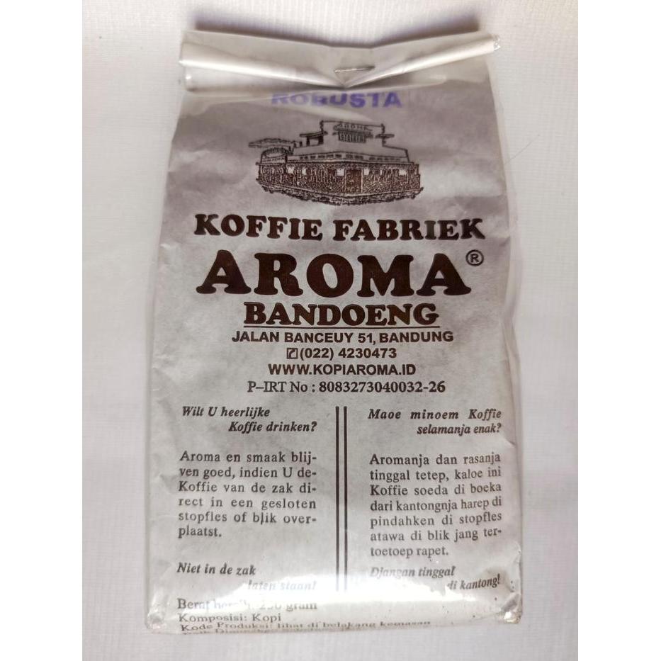 Terlaris Kopi Aroma Bandung Robusta Asli 250 Gram Original Koffie Fabriek Bandung -Gratisongkir