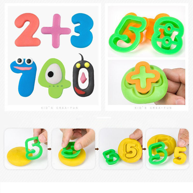 15/26/41pcs Play Dough Tool Kit Letter Number DIY Plasticine Mold Modeling Clay Accessories Slime
