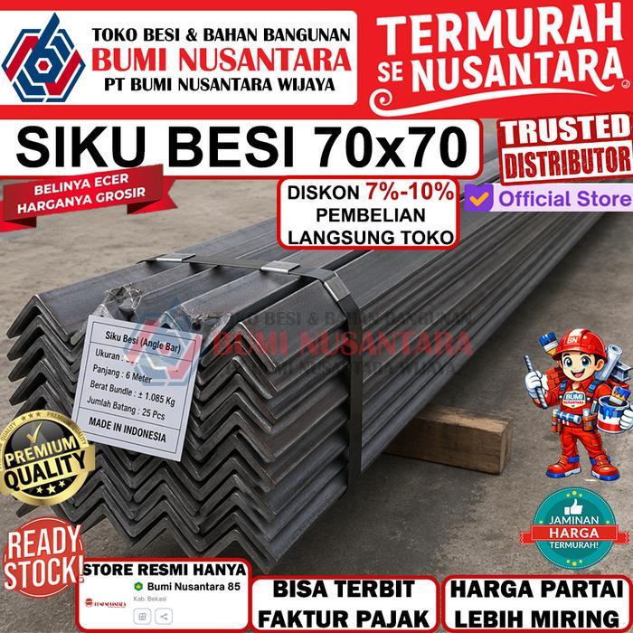 SIKU BESI 70X70 6 METER SNI STEEL ANGLE CARBON STEEL