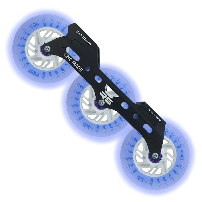 Speed Skate Frame With Wheels Inline Skate Base R5 Equidistant 3x110mm Skating Chassis Flat CNC PU