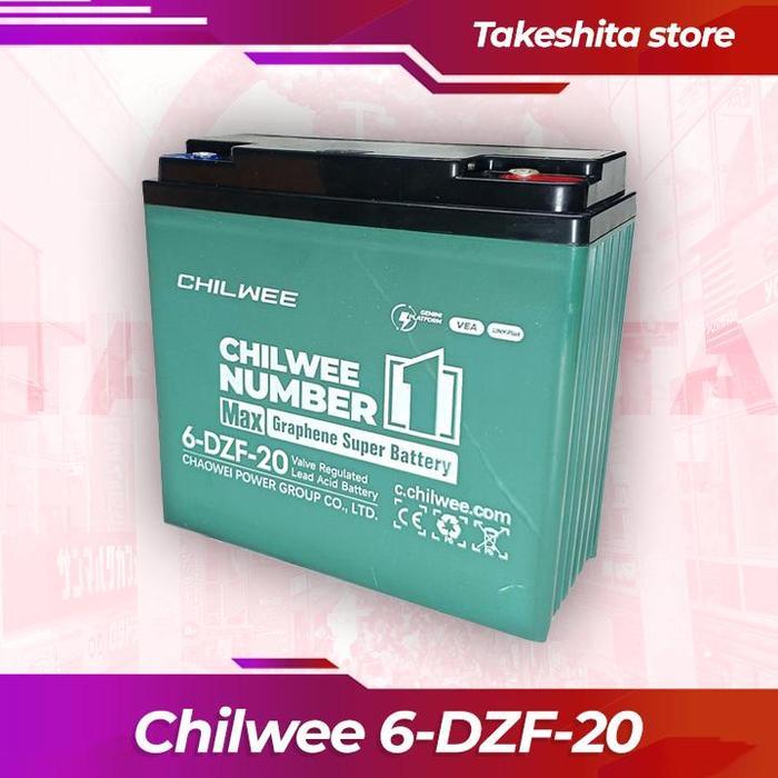 Aki kering Sepeda Listrik CHILWEE 6-DZF-20 / 6DZF20 / 6 DZF 20 - Baterai Selis Berkualitas