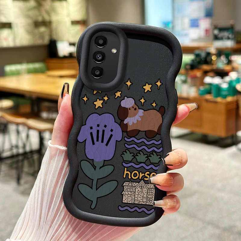 Casing Untuk Samsung A24 Case Casing Tulip Graffiti dan Kartun Graffiti pola HP Cesing lunak Silikon
