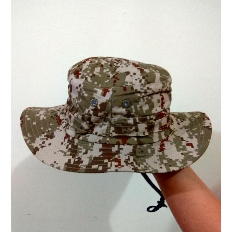Topi Rimba Loreng Digital Gurun + Bahan Ripstock