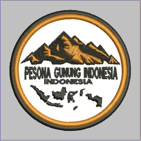 ADVENTURE EG-34 PATCH BORDIR LOGO PESONA GUNUNG INDONESIA MAPS MOUNTAIN