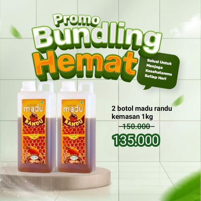 Mabruuk Promo Hemat 2 Botol Madu Bunga Randu Kemasan 1 Kg Mabruuk Madu Randu Asli 1kg Meredakan