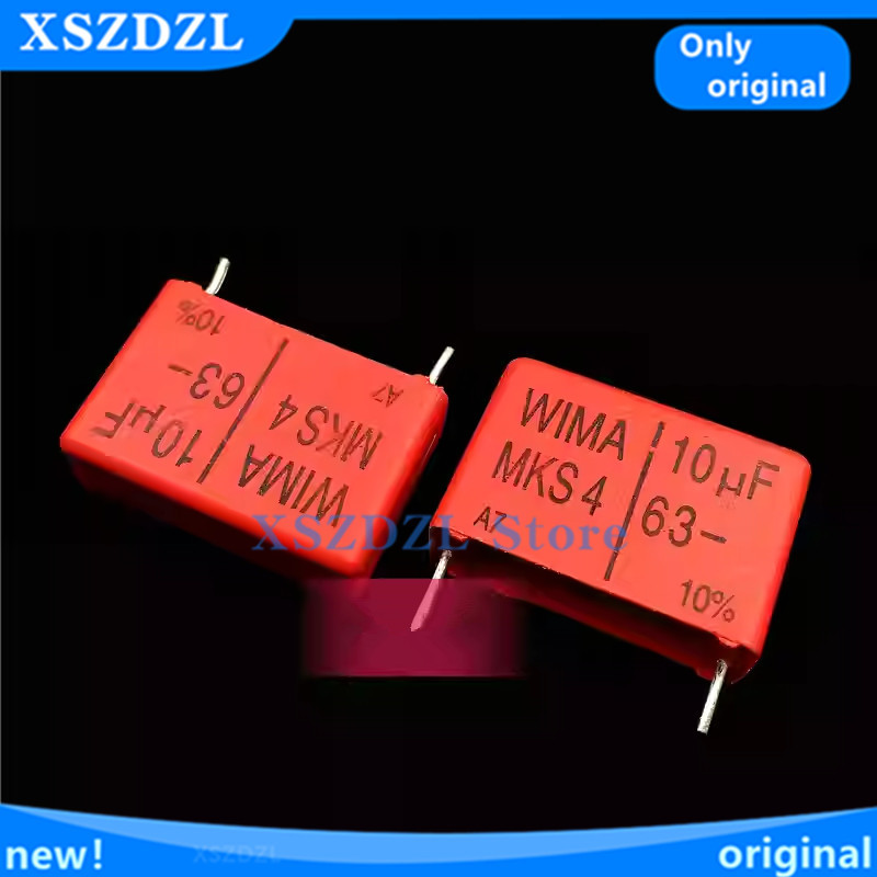 2pcs/5pcs WIMA Germany capacitor MKS4 63V 10UF 63V106 10UF 106 10U P=22.5mm