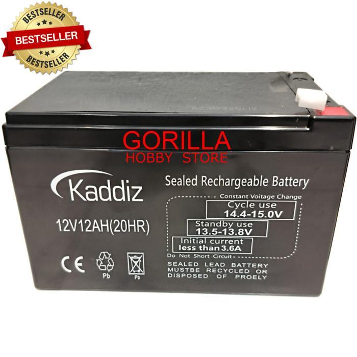 aki kering 12v 12AH Kaddiz mobil aki anak sepeda listrik surya panel