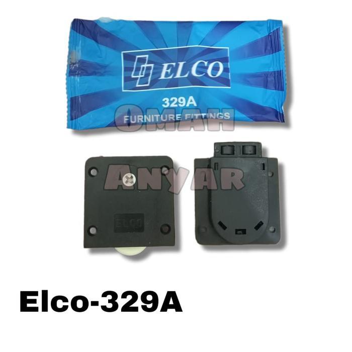 (POTONG JADI 3/4) Paket Rel Roda Sliding Lemari Elco 329 + Rel 1 Set