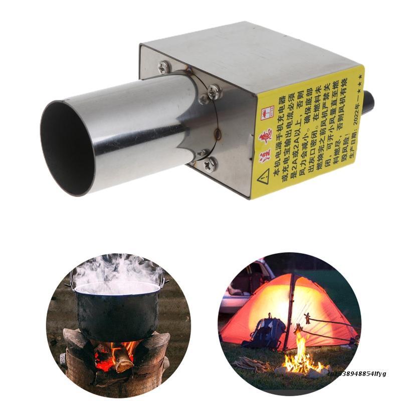 USB BBQ Air Blower Portable BBQ Fan Air Blower Handheld Barbecue Fan