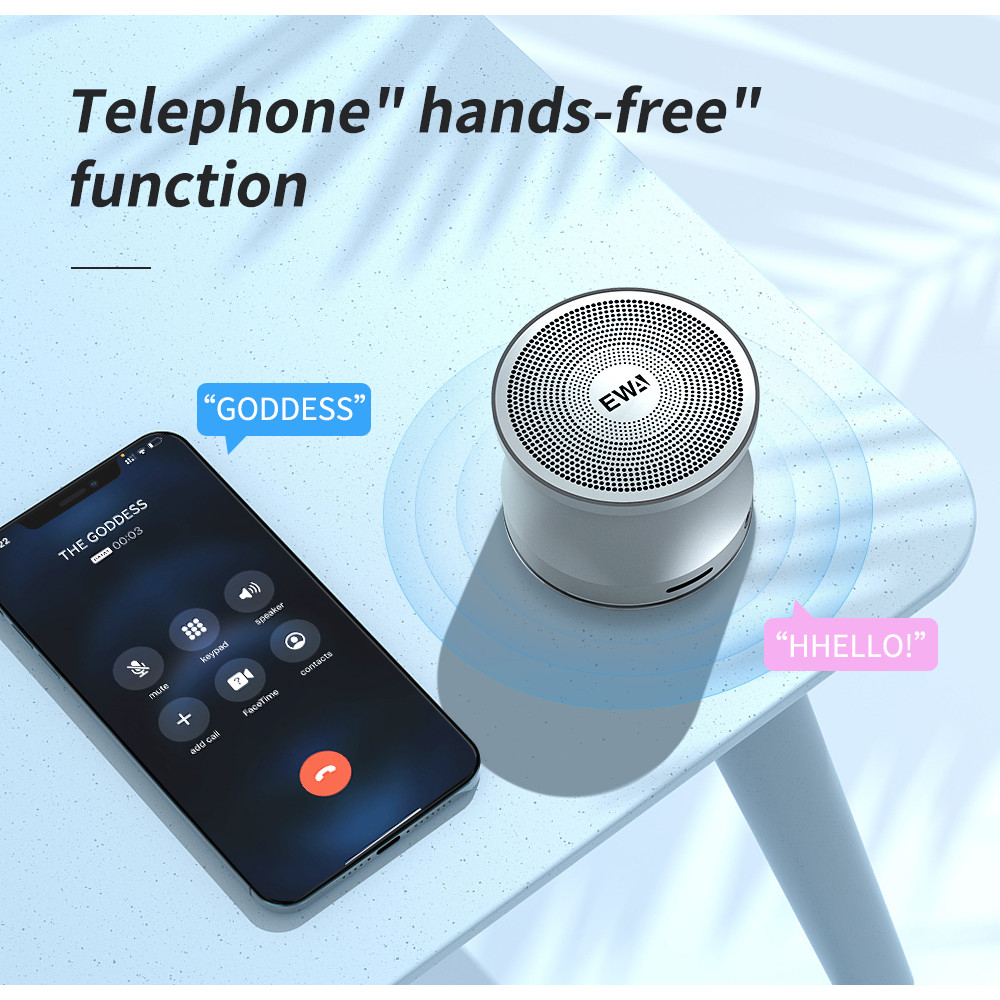 EWA A109 Wireless Bluetooth Speaker Mini Portable TWS Speaker With AUX-IN Micro SD Microphone