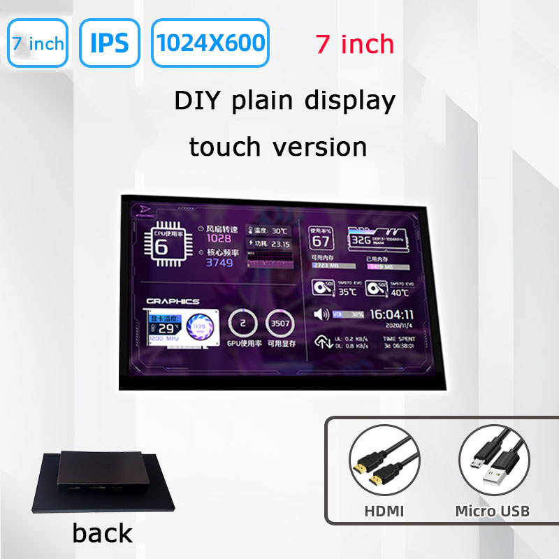 5 INCH 7 INCH CHASSIS DYNAMIC DISPLAY MONITOR HOST TEMPERATURE CONTROL SECONDARY SCREEN AIDA64