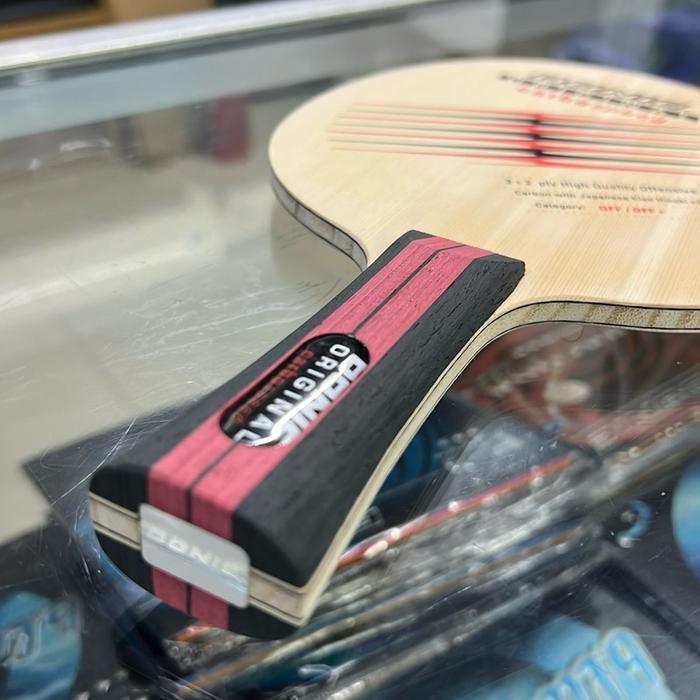 DONIC Original Carbospeed Carbon Blade Bet Tenis Meja 3 Ply + 2 Carbon Kiso-Hinoki Kiri Control 6
