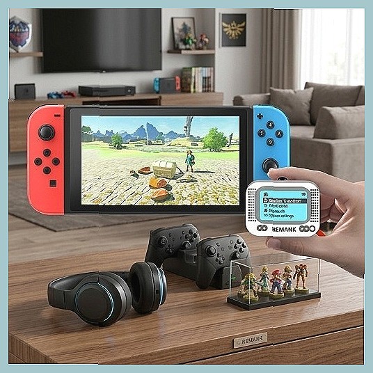 Allmiibo Amiibo Emulator for Switch/Wii U, Rechargeable & Bluetooth-Compatible NFC Writer Tool